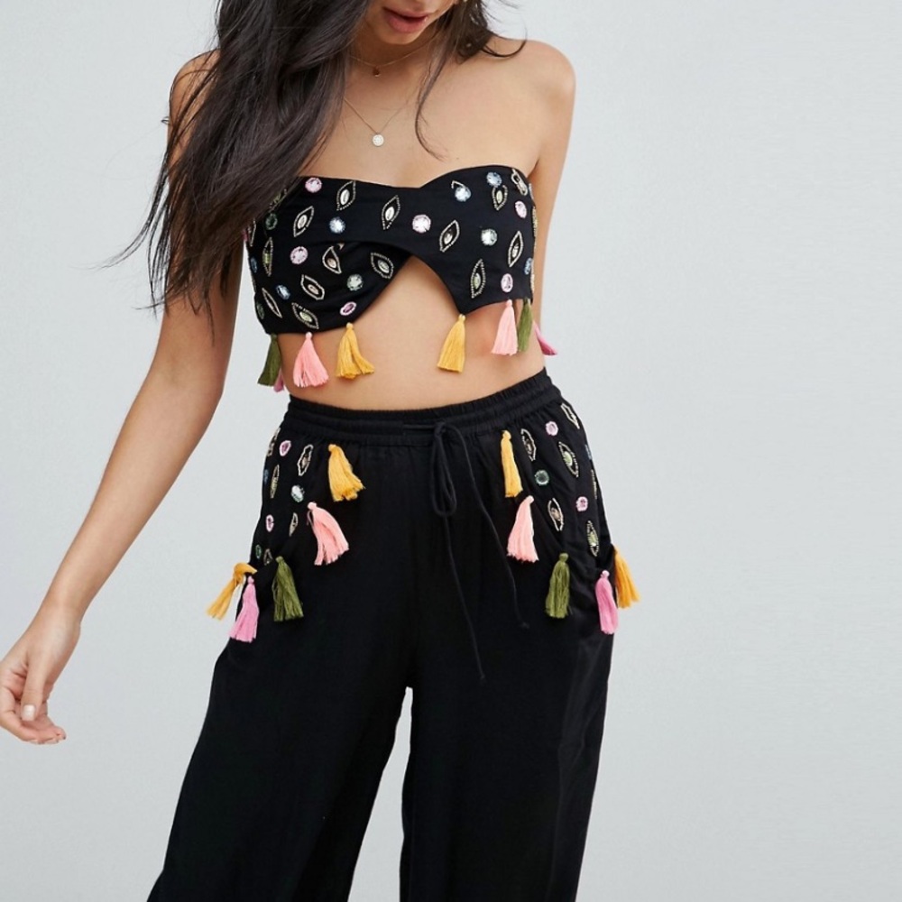Beaded ASOS Swim Coverup Set